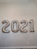 Jumbo 2021 Silver Balloons 40" Silver 2021 Balloons Graduation Balloons class of 2021 New Years Balloons New Year Decorations
