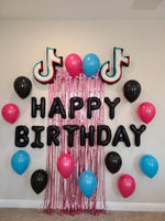 Tik Tok Birthday Decorations Music Balloons Tik Tok Balloons Happy Birthday Balloons Includes all pictured balloons