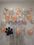 Meow Birthday Balloon Set Paw Print Balloon Pet Birthday Balloon Rose Gold Cursive Meow Balloon Fur Ever Young Pawty Cat Birthday Party