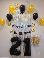 Cheers and Beers to 21 Years Party Pack 21st Birthday Balloons 21st Birthday Decorations Cheers to 21 Years Jumbo 21 Balloons Happy Birthday