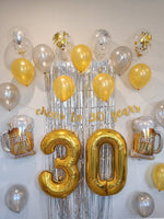 Cheers to 30 Years Balloon Party Pack 30 Birthday Decorations 30th Birthday Balloons Happy Birthday Decorations Set Dirty Thirty Beer