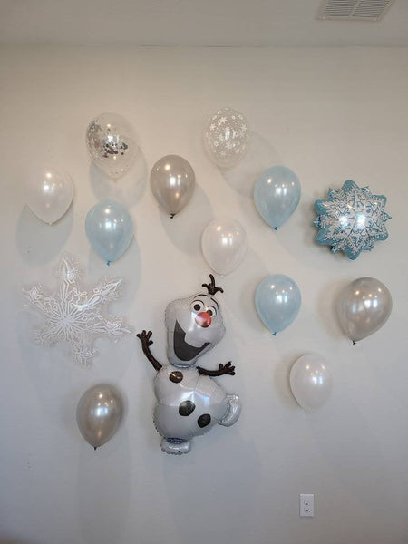 Olaf Balloon Bouquet Frozen Birthday Frozen Decorations Frozen 2 Balloons Winter Wonderland Winter Onederland Elsa Ballooms Snowflake Decor