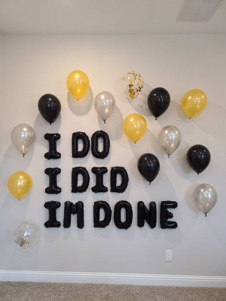 I Do I Did I'm Done Balloon Banner Divorce Balloons Divorce Party Adios Prick Divorce Decorations Divorce Balloons Includes 14 Piece Latex