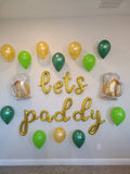 Let's Paddy Balloons Saint Patrick's Day Decorations St. Patrick's Day Balloons St. Paddy's Day Balloon Set Beer Balloons St. Patty