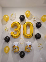 Cheers to 30 Years Balloon Party Pack 30 Birthday Decorations 30th Birthday Balloons 30th Birthday  Jumbo 30 40" 30 Balloons Gold 30