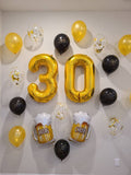 Cheers to 30 Years Balloon Party Pack 30 Birthday Decorations 30th Birthday Balloons 30th Birthday  Jumbo 30 40" 30 Balloons Gold 30