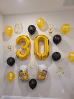 Cheers to 30 Years Balloon Party Pack 30 Birthday Decorations 30th Birthday Balloons 30th Birthday  Jumbo 30 40" 30 Balloons Gold 30