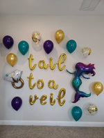 Tail to a Veil Bachelorette Party Decorations Mermaid Bachelorette Party Balloons Engagement Ring Balloon Bachelorette Party Balloons Bach