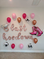 Last Hoedown Bachelorette Party Decorations Austin Texas Bachelorette Bachelorette Engagement Ring Balloon Boot Balloon yeehaw Baches