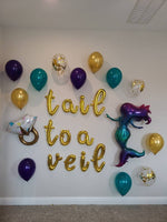 Tail to a Veil Bachelorette Party Decorations Mermaid Bachelorette Party Balloons Engagement Ring Balloon Bachelorette Party Balloons Bach