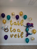 Tail to a Veil Bachelorette Party Decorations Mermaid Bachelorette Party Balloons Engagement Ring Balloon Bachelorette Party Balloons Bach
