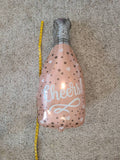 Rose Gold CUSTOM AGE Cheers to XX Years Balloons with Custom Age Cheers to Years Banner Birthday Balloons Champagne Balloons