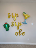 Sip Sip Ole Fiesta Party Decorations Fiesta Party Balloons Margarita Balloon Cactus Balloon Final Fiesta Fiesta Bachelorette