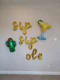 Sip Sip Ole Fiesta Party Decorations Fiesta Party Balloons Margarita Balloon Cactus Balloon Final Fiesta Fiesta Bachelorette