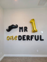 Mr. Onderful Birthday Party Decoration Set 1 Balloon Mustache Balloon First Birthday Balloons One Balloon 1st Birthday Decor Birthday Boy