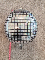 Silver Disco Backdrop Disco Birthday Set Disco Birthday Silver Backdrop Rhinestone Cowgirl Space Cowgirl Disco Ball Balloon