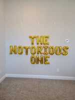 The Nortorious One Balloon Banner The Big One Balloons First Birthday Jumbo Gold 1 90s First Birthday Theme One Balloon 1st Birthday Decor
