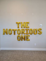 The Nortorious One Balloon Banner The Big One Balloons First Birthday Jumbo Gold 1 90s First Birthday Theme One Balloon 1st Birthday Decor