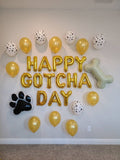 Happy Gotcha Day Balloon Decoration Set Pet Adoption Balloons Dog Birthday Balloons Pet Adoption Party Pet Bone Balloon Paw Print Balloon