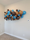 6 ft Chocolate, Mocha, and Robin's Egg Blue Balloon Garland Blue and Brown Balloon Garland Baby Shower Balloon Garland Its a Boy Bearly Wait
