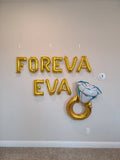 Foreva Eva Bachelorette Party Decorations Foreva Eva Balloon Banner Engagement Party Decorations Jumbo Ring Balloon