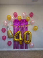 Cheers to 40 Years Birthday Decoration Set Champagne Balloon 40th Birthday Balloons Jumbo 40 40th Birthday Decorations 40" Gold 40