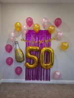 Cheers to 50 Years Birthday Decoration Set Champagne Balloon 50th Birthday Balloons Jumbo 50 40th Birthday Decorations 40" Gold 50