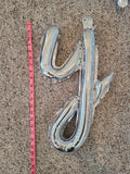 Silver Cursive Happy Birthday Balloon Banner Birthday Party Decorations Silver Birthday Decorations silver Cursive Happy Birthday Banner
