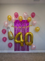 Cheers to 40 Years Birthday Decoration Set Champagne Balloon 40th Birthday Balloons Jumbo 40 40th Birthday Decorations 40" Gold 40