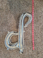 Silver Cursive Happy Birthday Balloon Banner Birthday Party Decorations Silver Birthday Decorations silver Cursive Happy Birthday Banner