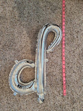 Silver Cursive Happy Birthday Balloon Banner Birthday Party Decorations Silver Birthday Decorations silver Cursive Happy Birthday Banner