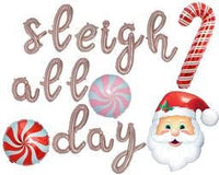 Sleigh All Day Balloon Banner Christmas Party Christmas Decoration Kit Funny Christmas Balloons Santa Balloon Includes All Shown