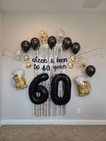 Cheers and Beers to 60 Years Party Pack 60th Birthday Balloons 60th Birthday Decorations Cheers to 60 Years Jumbo 60 Balloons Happy Birthday