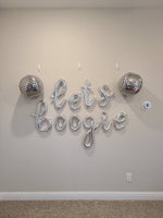 Lets Boogie Bachelorette Party Decorations Lets Boogie Balloons Disco Ball Balloon Lets Boogie Banner Disco Party Disco Decorations